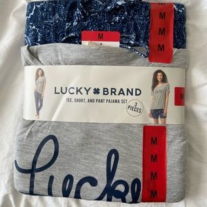 Lucky brand 3 piece pj set